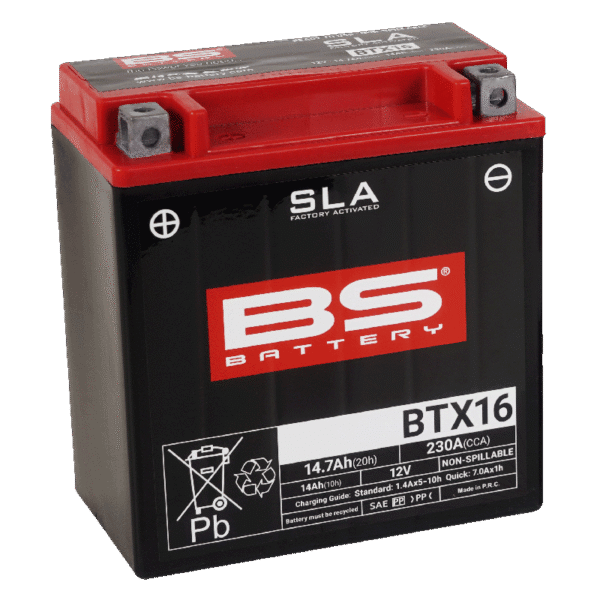 BS Battery BTX16 (FA) SLA - Sealed & Activated