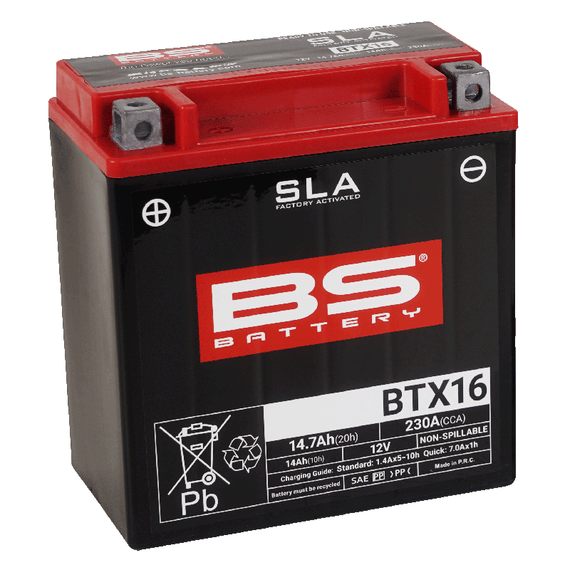 BS Battery BTX16 (FA) SLA - Sealed & Activated