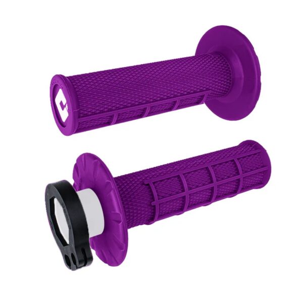 ODI Half-Waffle MX Lock-On Grip Set Purple