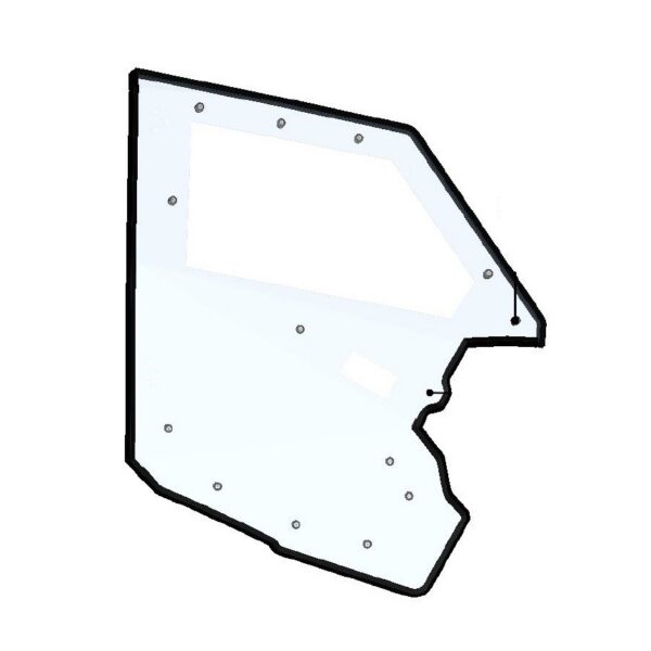 DFK Right Door glass incl. seal Polaris RZR 900 S/1000 S 2017->
