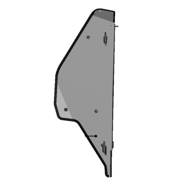 DFK Right Door base assembly Polaris RZR 900 S/1000 S 2017->