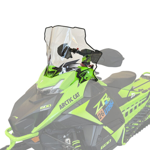 Powermadd Windshield Arctic Cat Catalyst Mid (19") Clear w/black graphics