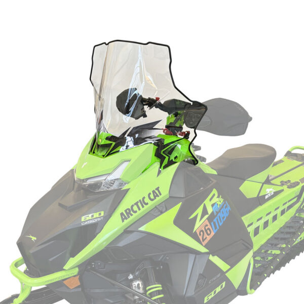 Powermadd Windshield Arctic Cat Catalyst Tall (21") Clear w/Black Graphics