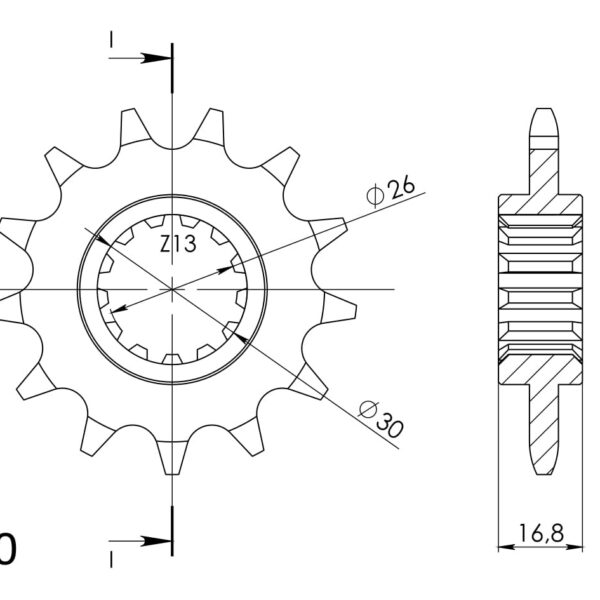 Supersprox Front Sprocket 1269-13.2