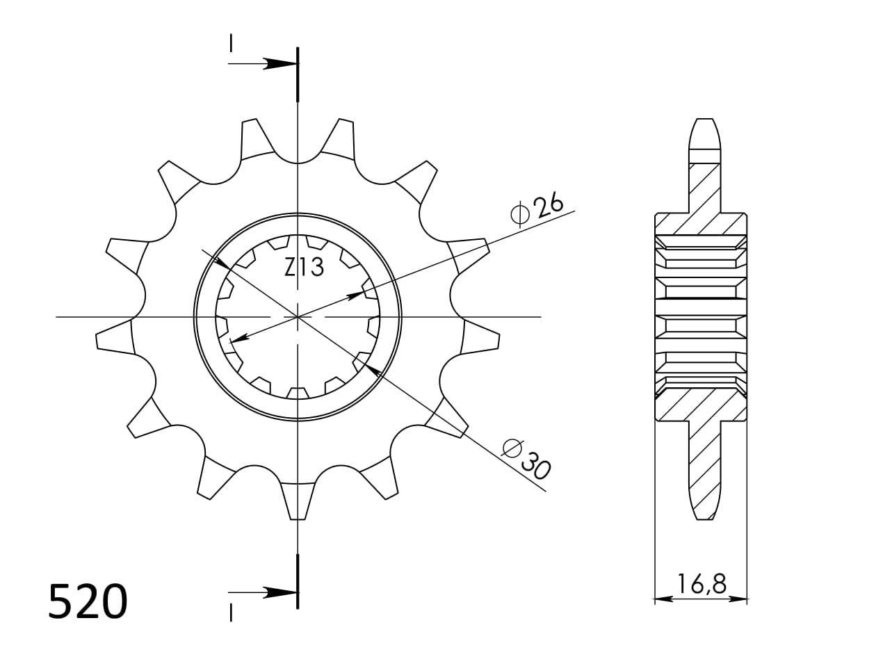 Supersprox Front Sprocket 1269-13.2